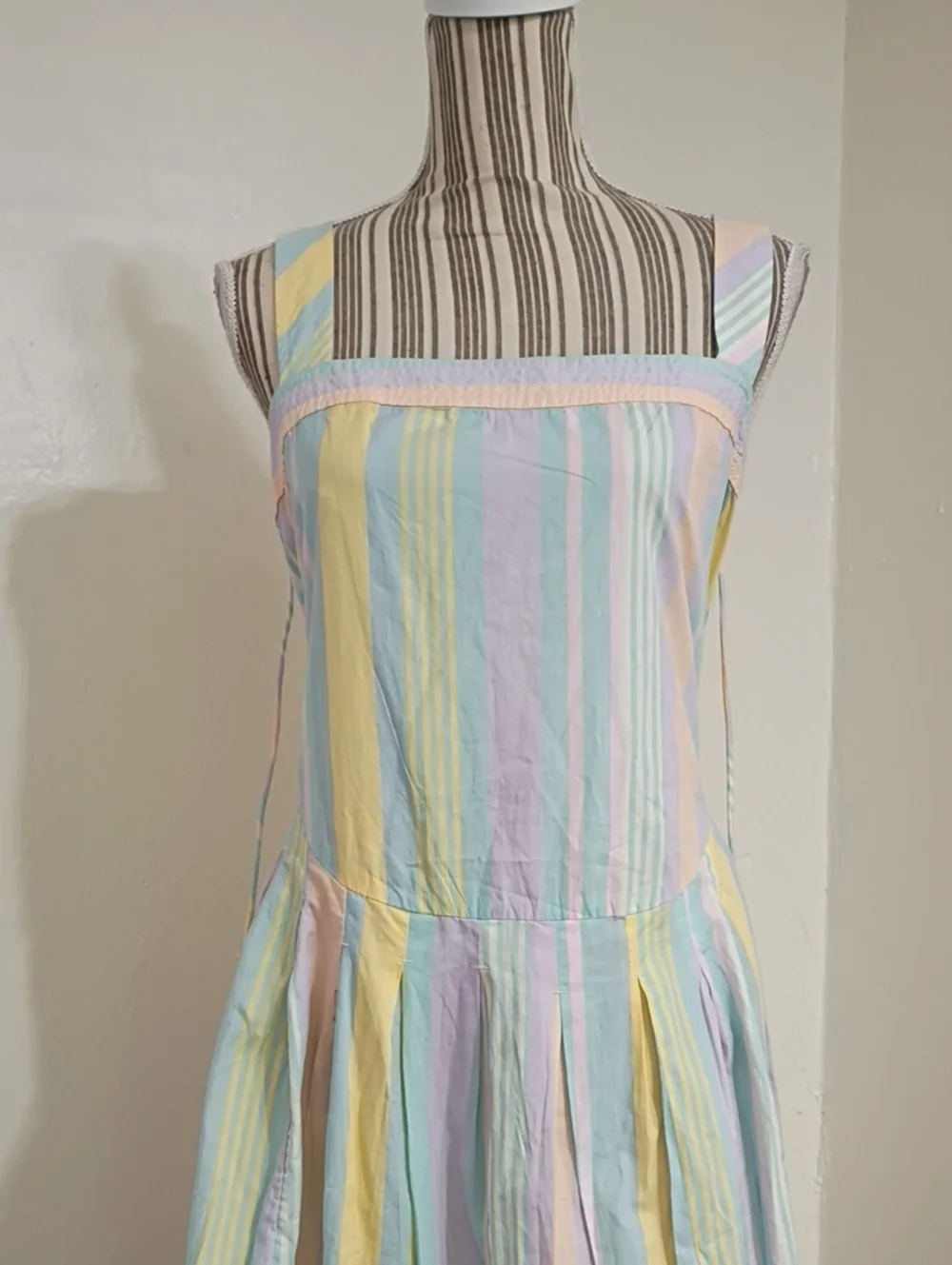 Free People Primavera Striped Midi Dress w Pockets Size S NWOT - Picture 2 of 13
